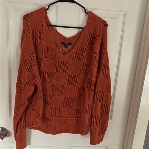 ✨Vans Women's V-Neck Sweater - Rust Orange